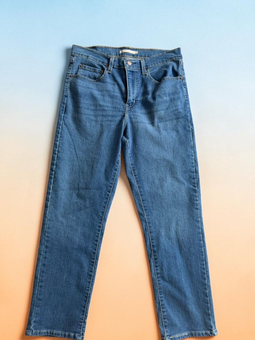 LEVIS High Rise Straight Crop Jeans Size 31